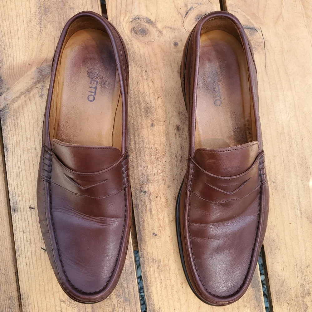 BROLETTO Italian Loafers. Men's Size 12. Brown Leather. GPWC. - Picture 5 of 10